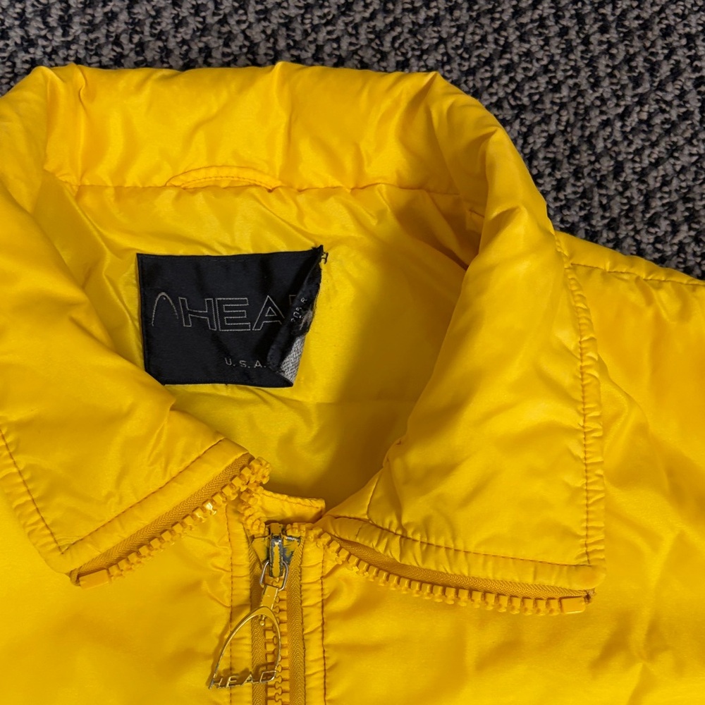 UNISEX VINTAGE HEAD brand Bright Yellow Ski Jacket MENS M WOMENS LG - Picture 3 of 8